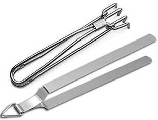 ANTRA Stainless Steel Chapati Roti Chimta with Pakkad 28 cm utility Serving Tong Set(Pack of 2) Stainless Steel Chapati Roti Chimta with Pakkad 28 CM Utility,Serving Tong Set (Pack of 2) 22 cm Utility, Serving Tong Set