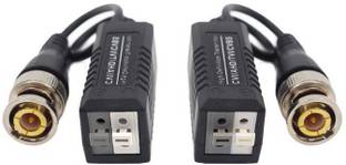 TAAPSEE CCTV Camera BNC Male UTP CAT5 Video Balun Balloon ballun Transceiver 2 Pcs (Hook Type) BNC BALUN Wire Connector