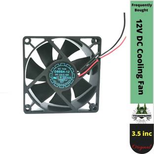 TechSupreme DC 12V Cooling Fan for PC Case 80X80X25MM Cabinet Fan 3.5-Inch Cooling Fan All in one Cool...