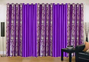 PARADISE HOME DECOR 274.3 cm (9 ft) Polyester Room Darkening Long Door Curtain (Pack Of 5)