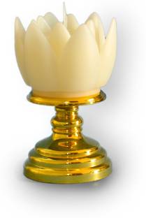 RASHMI CREATION LED LIGHT diya OPRATED BY TWO 1.5 VOLT BATTERY Plastic Table Diya