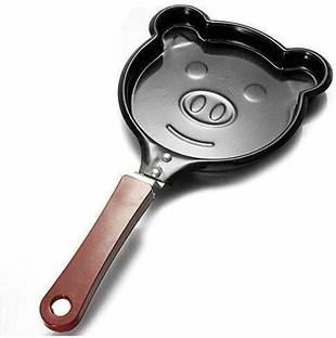 VDNSI Cartoon Shape Mini Non-Stick Egg Frying Pan omlette pan Non Stick (Pack of 1) Fry Pan 15 cm diameter with Lid 1 L capacity