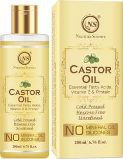 Nuerma Science Premium Castor Oil, 100% Pure (For Hair Growth, Anti Dandruff, Nails Growth, Beard Growth, Eyebrows growth) (Pack of 1) Hair Oil