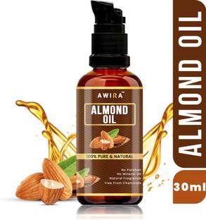 Awira Best Almond Oil, Cold Pressed & Certified Organic, (for Hair, Skin, Face Care & Massage) (30 ML) Hair Oil