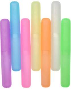 Newvent Plastic -Tooth Brush Holder Tube Cap Cover Protect Case Box Toothbrush 5 pcs Toothbrush Case