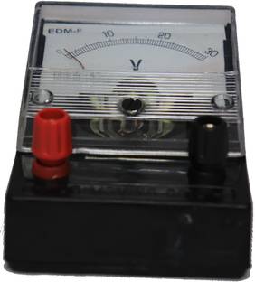 THE LABWORLD Analog dc voltmeter for lab desk stand type 0-30 volt for use in scientific laboratory education purpose school colleges Voltmeter