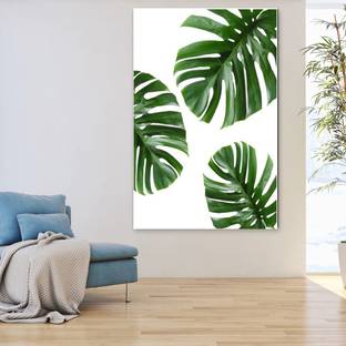 surmul 30.48 cm Green Leafs Plant Posters Office Bedroom Sticker Home Decoration School Collage Wall Sticker Removable Sticker