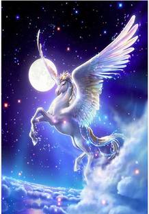 surmul 30.48 cm Lucky Angel Horse Sticker Wall Sticker Waterproof for Living Room Bedroom Office Kids Room Removable Sticker