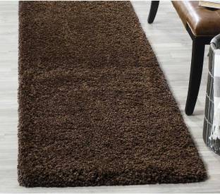 MY HOME Brown Polyester Carpet