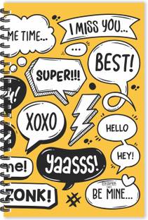 ESCAPER Super Best (Ruled - A5 Size - 8.5 x 5.5 inches) Designer Doodle Diary, Speech Doodle Diary, Doodle Pattern Diary A5 Diary Ruled 80 Pages