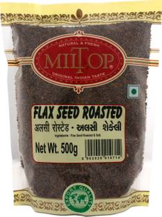 MilTop Flax Alsi Roasted Seed, 1 kg(Pack of 2 500gm) Brown Flax Seeds