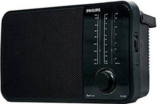 Philips Radio RL205/94 with MW/SW/FM Bands, 450mW RMS soundoutput, LED Torch,Glowing Knob & Headphone Socket