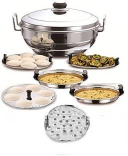 Corporate Overseas PLAIN BOTTOM IDLI COOKER 5IN1 MULTI KADAI Induction & Standard Idli Maker