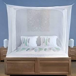 Shri Ashu Creation HDPE - High Density Poly Ethylene Adults Washable 6X7 FEET WHITE MOSQUITO NET Mosquito Net
