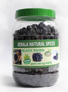 kerala natural spices Black Raisin with seed/black kishmish/kali kishmish /black dry grapes/[WITH SEED]1kg Raisins