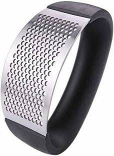 Pikpe Multi-Function Manual Garlic Presser Curved Garlic Grinding Slicer Chopper Stainless Steel Garlic Presses Cooking Gadgets Tool Vegetable Chopper (1 garlic press) Vegetable & Fruit Chopper (01) Scraper