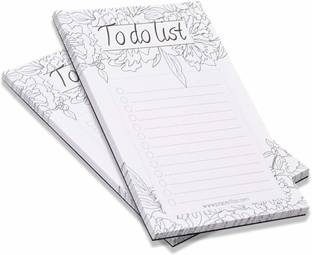 PAPERLLA DOODLING Collection Writing PAD 50 Sheets| Easy Tear Off Set of 2 NOTEPADS Pocket-size Writing Pad Ruled 50 Pages