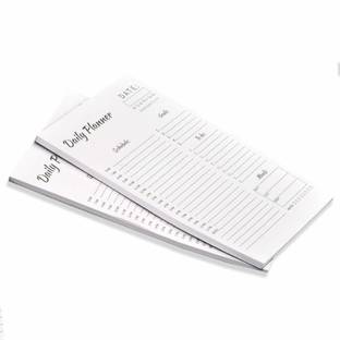 COI NEW Daily to DO List Notepad| Desktop Planner PAD with Schedule, Meal and Water Intake Tracker, Reminder| Cute Home Office School Supplies |UNDATED 50 Sheets Each|Set of 2 Writing Pads Pocket-size Note Pad RULED 50 Pages