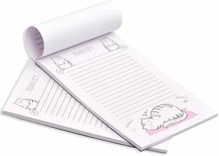COI Collection to DO List Notepad| Easy Tear Off Meow PAD for Shopping Lists, Reminders, APPOINTMENTS & Notes 5.5 * 8.5 INCHES| 50 Sheets Each (Set of 2 MEMO Pads) Pocket-size Note Pad Ruled 50 Pages
