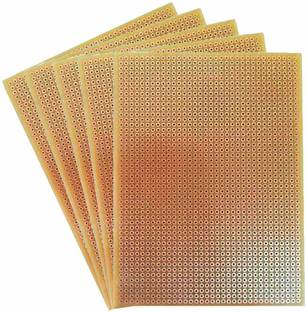 Cam cart General Purpose PCB Perforated Zero PCB Test Board (6 x 4-Inch) -5 Pieces Power Supply Electronic Hobby Kit