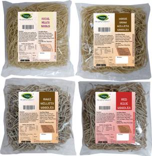 THANJAI NATURAL Millet Noodles 180 Grams X 4 Variities of Homemade Millets Noodles (FOXTAIL, HORSEGRAM, RAGI , RED RICE( No Preservatives, No Chemicals, No Artificial Extract) Combo