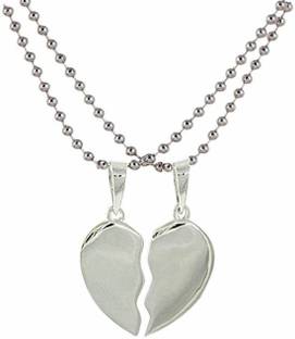 JST SOFT TOYS Pendant & Locket Couples for Special GF / BF each other gift heart sheap plane Silver Zinc