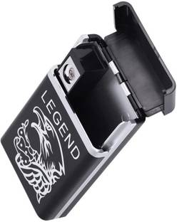 FD1 S_S Cigarette Case with a Super Mini USB Rechargeable Electric Lighter Pocket Lighter