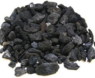 KOLKATA ORCHID ONLINE Wood Charcoal for Potting, Black Color, 500gm Potting Mixture