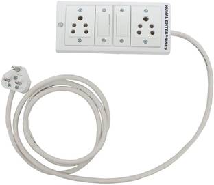 kunal Extension Board with 2 Individual Switch 2 Socket 10 Meter (1.5) MM Long Wire Power Extension Cord 6 Amp 2  Socket Extension Boards