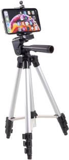 Casatek Good Quality 3110 Tripod stand With 3-Way Head Light weight Digital Camera Tripod with Mobile Clip Holder Tripod Making Videos Live Shoots Etc Tripod