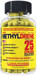 cloma pharma Methyldrene 25 Ephedra Original Fat Burner with QR Code Scan
