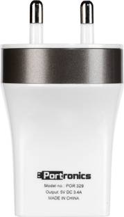 Portronics 40.8 W 3.4 A Wall Charger for Mobile