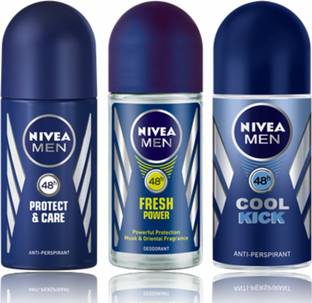 NIVEA Protect & Care,Fresh Power,Cool Kick Deodorant Roll-on  -  For Men