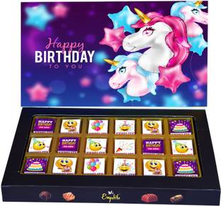 एक्सपेलाइट यूनिकॉर्न थीम बर्थडे चॉकलेट -18 बच्चों के लिए PC जन्मदिन का उपहार बार