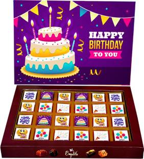 Expelite Happy birthday gift for Male friend - 24 pc birthday chocolate box Bars