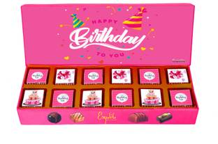 Expelite Birthday gift for baby Girl -12 pc happy birthday with chocolates Bars