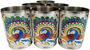 SALEOCTOPUS (Pack of 6) MEENAKARI GLASS Glass Set Shot Glass