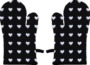 AIRWILL Black, White Cotton Kitchen Linen Set
