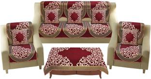 hargunz Cotton, Jacquard Abstract 3+1+1 Seater Sofa Cover
