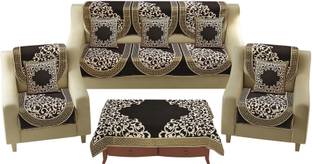 hargunz Cotton, Jacquard Abstract 3+1+1 Seater Sofa Cover