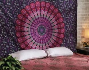 Art World Twin Mandala Tapestry Tapestry