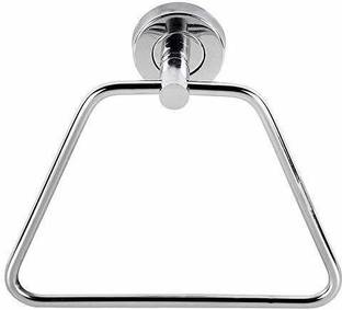 Strength by pinnu SST-02 Stainless Steel Towel Ring for Bathroom/Wash Basin/Napkin-Towel Hanger/Bathroom Accessories (Chrome-Triangle) - Pack of 1 SILVER Towel Holder