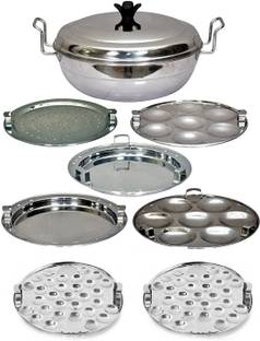 AQUIRIOS Sandwich Bottom Multi KADAI Multi KADHAI IDLI Cooker IDLI Maker IDLY Cooker IDLY Maker 6IN1 Induction & Standard Idli Maker