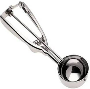HD WORLD Stainless Steel Ice Cream Scooper Kitchen Scoop Disposable Steel Ice-cream Spoon (Pack of 1) Stainless Steel Cutlery Set