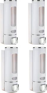 Aster ASTER Cylindrical Multi Purpose Wall Mounted Liquid Soap Pack of 4) 350 ml Liquid, Lotion, Gel, Foam, Conditioner, Soap, Shampoo, Sanitizer Stand Dispenser