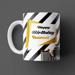 Beautum Happy Birthday Tamanna Best B'day Gift White Ceramic (350ml) Coffee Model NO:ZHB021749 Ceramic Coffee Mug
