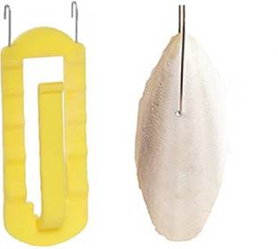Sage Square Natural High Calcium Source Cuttlebone Fish for Birds, Parrot (100grm & Holder) Fish Bird Chew