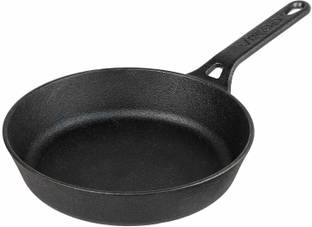 VINOD cast iron frying pan 22cm Fry Pan 26 cm diameter with Lid 2.5 L capacity