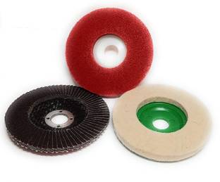 Inditrust 1pc Felt Polishing 1pc buffing wheel 1pc flap wheel Power & Hand Tool Kit