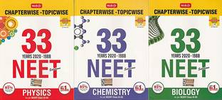 33 Years NEET-AIPMT Chapterwise Solutions -Physics, Chemistry, Biology 2020